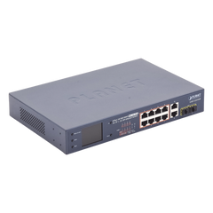 Switch No Administrable 8 Puertos Gigabit con Modo Extender a 250 m, 2 Puertos Uplink 10/100/1000 Mbps, 2 Puertos SFP