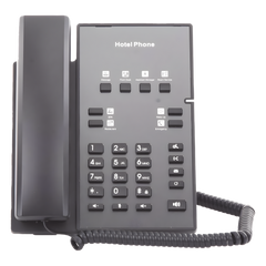 Teléfono IP para Hotelería, profesional con 8 teclas programables para servicio rápido, plantilla personalizable con PoE
