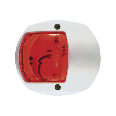 Luz Lateral de Navegación en Color Rojo con Carcasa Blanca para Embarcaciones a Vela o a Motor de Menos de 20 Metros