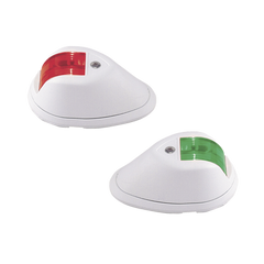 Set de Luces de Navegación Verticales Rojo / Verde con Carcasa en Color Blanco para Embarcaciones a Motor de Menos de 20 Metros