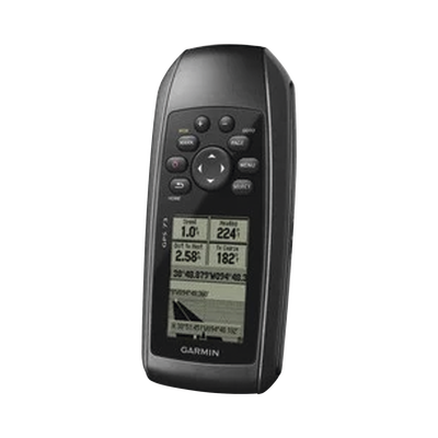 GPSMAP 73 Portátil / Pantalla LCD 4 Niveles de Gris / Resolución 128 x 160 Píxeles / Autonomía +18 Horas / Resistencia al Agua IPX7 / Receptor de Alta Sensibilidad / 1000 Waypoints / 100 Tracks / Flotante / Calendario de Caza y