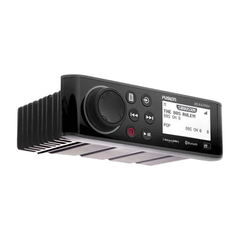 Sistema de Audio Marino MS-RA70 / Pantalla LCD Monocroma 2.6" / Tecnología Multi-Zone™? 2 Zonas / Potencia Pico 200 W / Bluetooth® y ANT® / Compatible con SiriusXM y DAB+ / IPX7 / USB para Actualizaciones