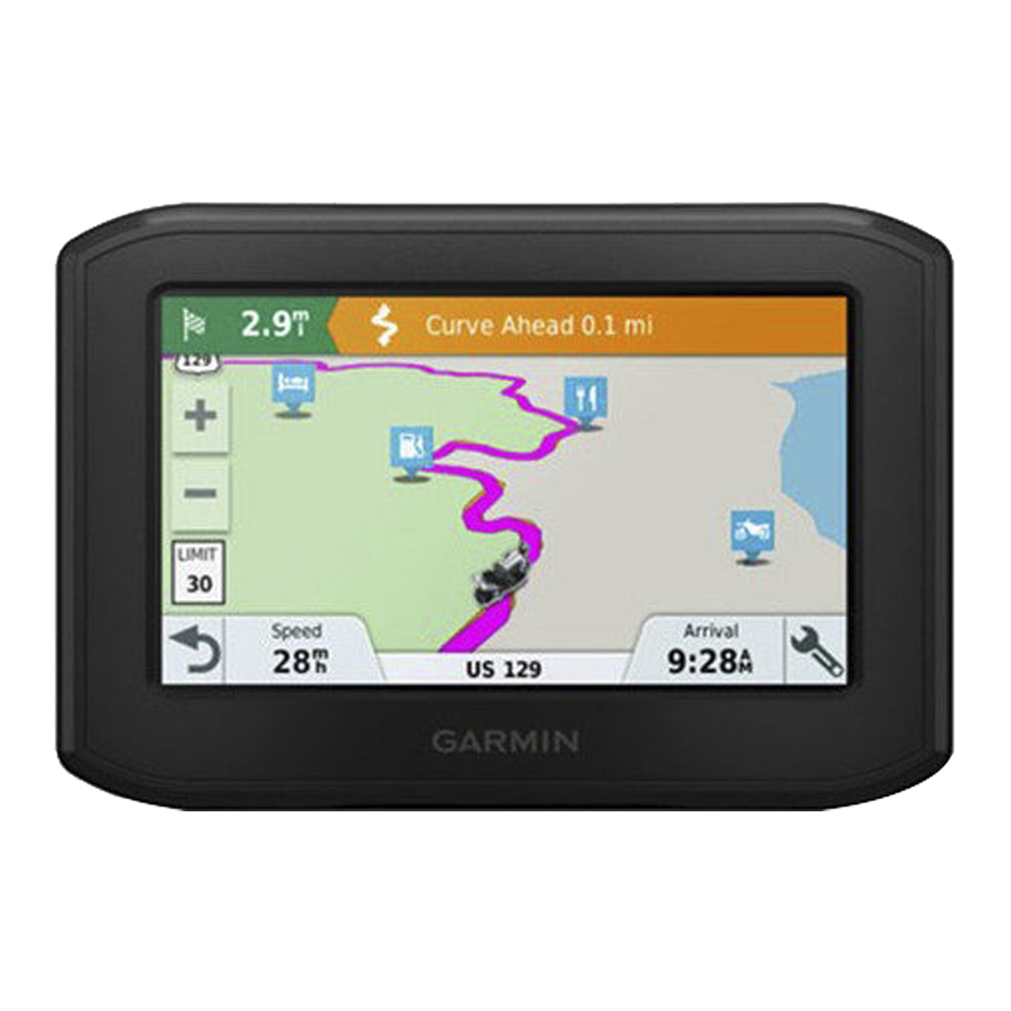 Navegador para Motocicleta Zūmo / Pantalla 4.3" Resistente / Ruteo Aventurero / Alertas para Motociclistas / Control de Música / Llamadas Manos Libres / Tráfico y Clima en Tiempo Real / Notificaciones Inteligentes / Compatible con Trip
