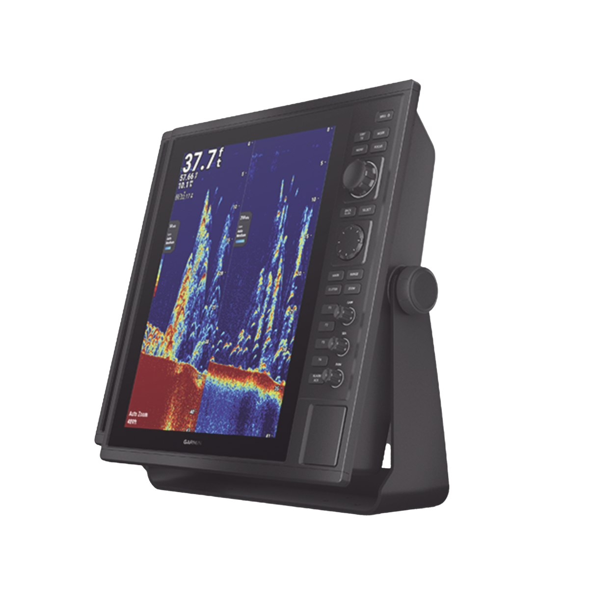 Pantalla Náutica GPSMAP 15" / Resolución XGA 1024x768 / Dual-Frequency Sonar 50/200 kHz / CHIRP Sonar Built-in / ClearVü y SideVü / Compatible con NMEA 2000 y 0183 / 2 Ranuras SD / IP26/IP27
