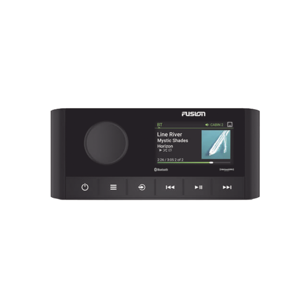 Estéreo marino Fusion serie RA210, con pantalla a color de 2.7" conexión AM/FM, Bluetooth, USB, iPhone