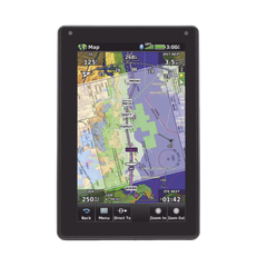 Navegador portátil aera 760, muestra información de trafico aéreo y una excelente visualización por medio de su  pantalla con visión 3D  touch screen.