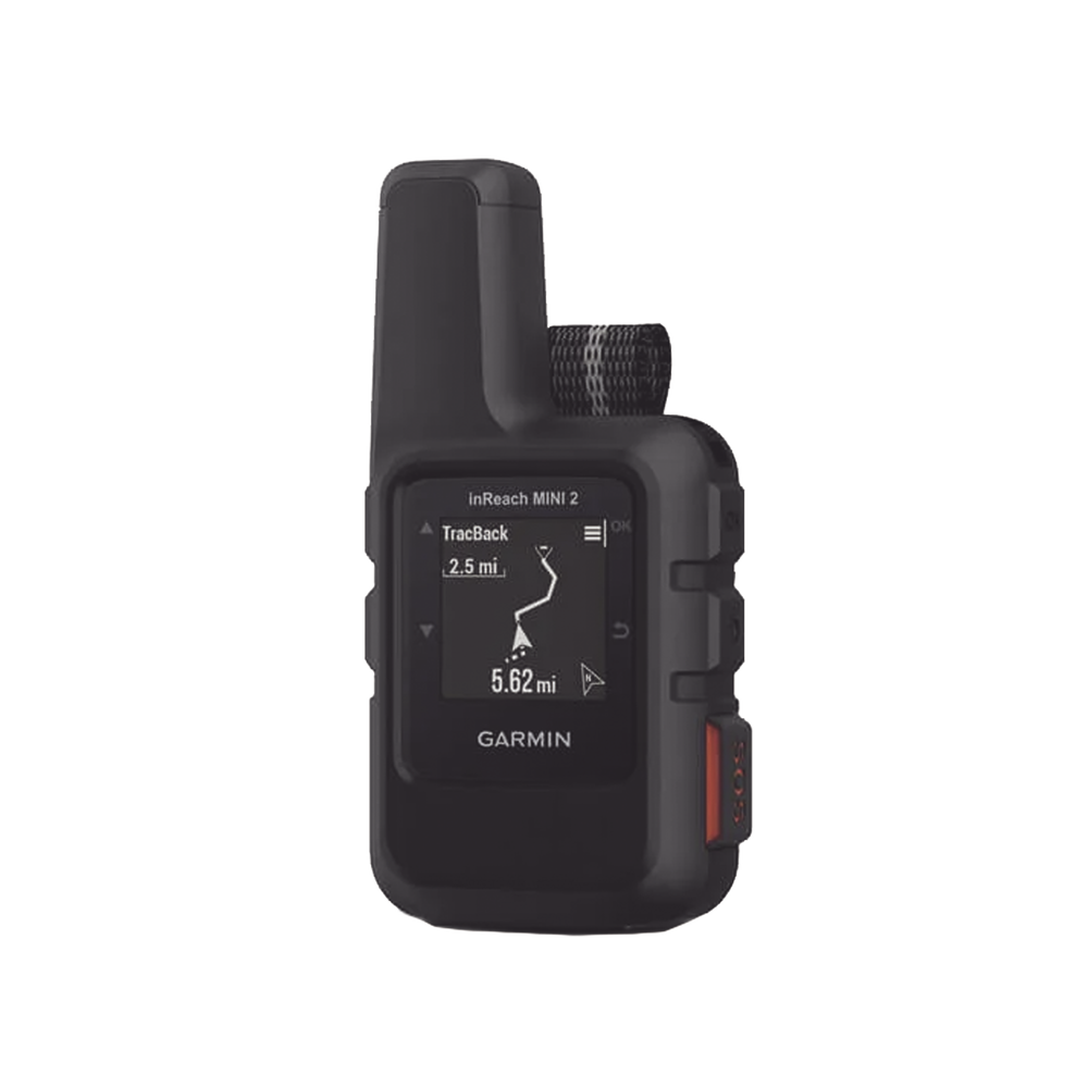 GPS portátil inReach® Mini 2 / Pantalla Monocroma Transflectiva 23 x 23 mm / Resolución 176 x 176 píxeles / Batería Recargable de Iones de Litio / Autonomía Hasta 14 Días / Resistencia al Agua IPX7 / Conectivi