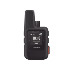 GPS portátil inReach® Mini 2 / Pantalla Monocroma Transflectiva 23 x 23 mm / Resolución 176 x 176 píxeles / Batería Recargable de Iones de Litio / Autonomía Hasta 14 Días / Resistencia al Agua IPX7 / Conectivi