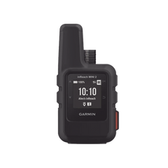 GPS portátil inReach® Mini 2 / Pantalla Monocroma Transflectiva 23 x 23 mm / Resolución 176 x 176 píxeles / Batería Recargable de Iones de Litio / Autonomía Hasta 14 Días / Resistencia al Agua IPX7 / Conectivi