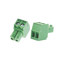 Bornera Verde Conector Macho de 3.5 mm para Paneles de Acceso, Cámaras, Múltiples Dispositivos/ 2 Tornillos