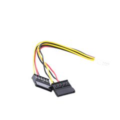 Cable Doble de Corriente SATA / Compatible con DVR´s epcom y HIKVISION / 15 cm de Longitud