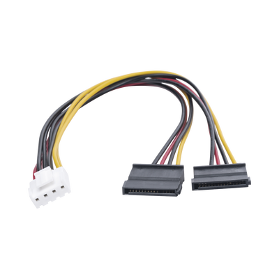 Cable Doble de Corriente SATA / Compatible con DVR's epcom / HIKVISION / 25 cms de Longitud