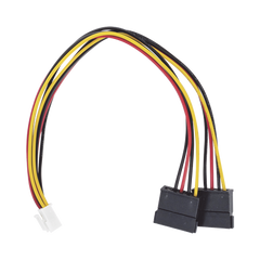Cable Doble de Corriente SATA / Compatible con DVR's epcom / HIKVISION / 25 cms de Longitud