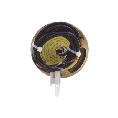 Luz led marina sumergible SeaBlaze X2, emite luz de color blanco y azul de 6000 lúmenes, fabricada en bronce naval con grado de protección IP68.