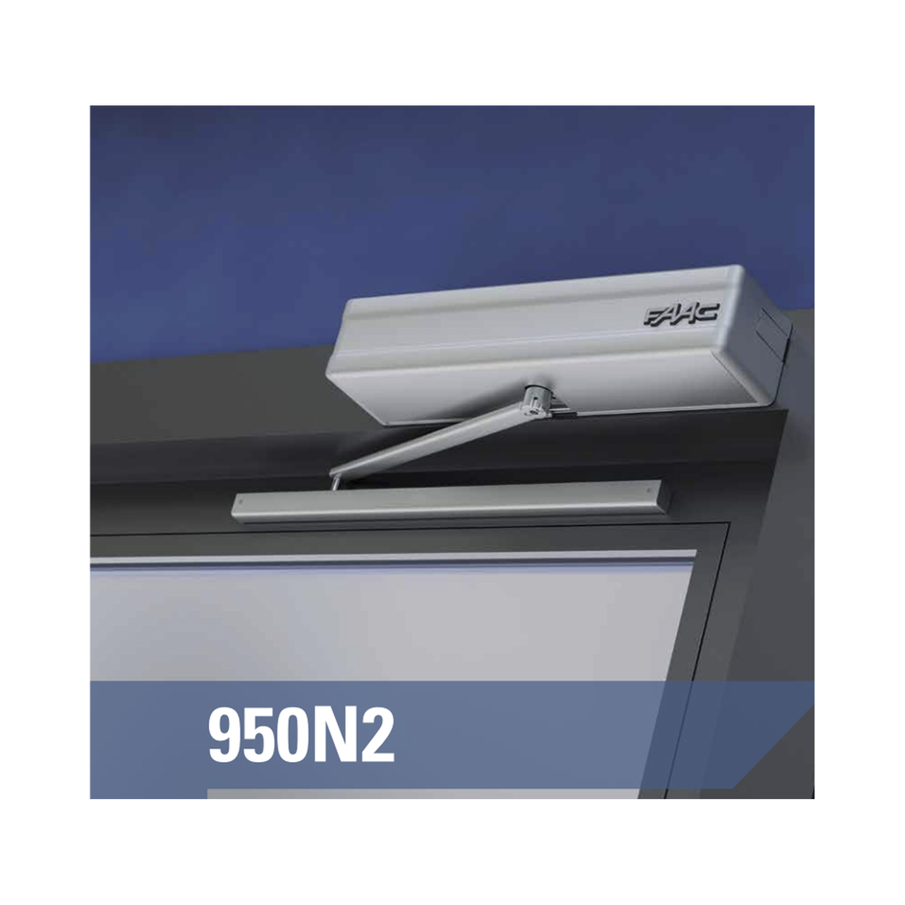 Operador Para Puertas Batientes FAAC 950N2 / Ideal Para Automatización de Puertas Peatonales / Requiere Brazo Articulado Modelo 390039