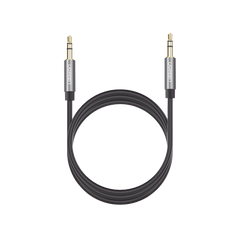 Cable Auxiliar 5 Metros / Conector 3.5mm a 3.5mm / Macho a Macho / Cubierta de TPE / Carcasa de Aluminio / Color Negro