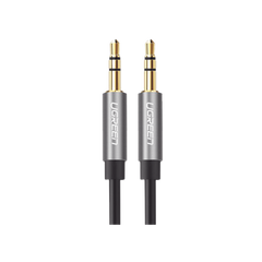 Cable Auxiliar 5 Metros / Conector 3.5mm a 3.5mm / Macho a Macho / Cubierta de TPE / Carcasa de Aluminio / Color Negro