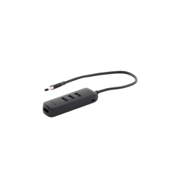 HUB USB-A 3.0 4 en 1 | 4 Puertos USB-A 3.0 (5Gbps) | Cable de 25 cm | Indicador Led | Ideal para Transferencia de Datos | Entrada USB-C para alimentar equipos de mayor consumo como discos duros | Color Negro.