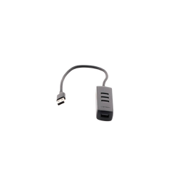 HUB USB-A 3.0 4 en 1 | 4 Puertos USB-A 3.0 (5Gbps) | Cable de 25 cm | Indicador Led | Ideal para Transferencia de Datos | Entrada USB-C para alimentar equipos de mayor consumo como discos duros | Color Negro.