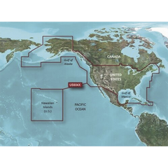 Mapa HXUS604X todas las costas de EE.UU y las costas del oeste de Canada.