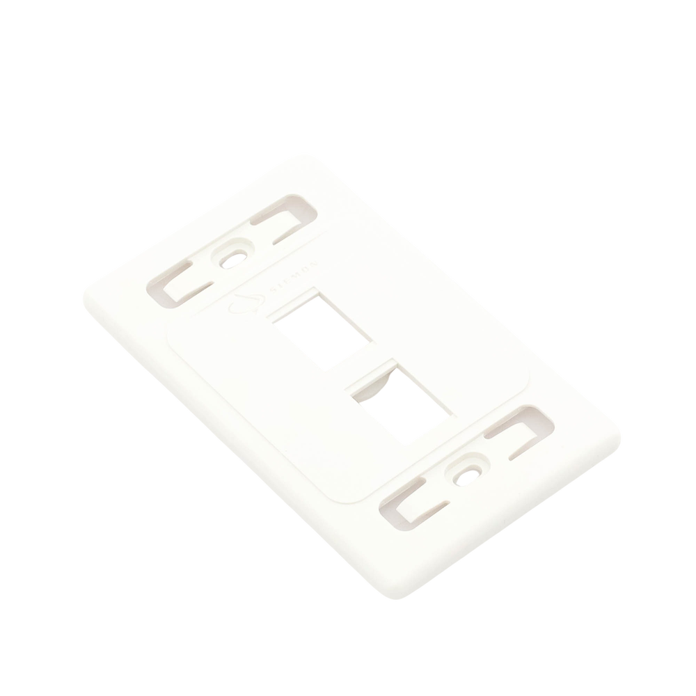 Placa de Pared Modular 10G MAX de 2 Salidas, Color Blanco