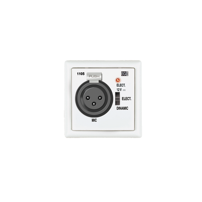 BASE DE ENTRADA MICROFÓNICA XLR PREAMPLIFICADA. BLANCO
