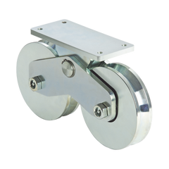 339V - Rueda Doble de 16 cm / Capacidad Para Puertas de hasta 1920 Kg / Canal Tipo V