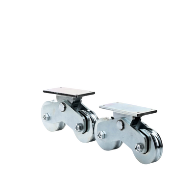Rueda Doble de 12 cm / Capacidad Para Puertas de hasta 1200 kg / Canal Tipo "U"