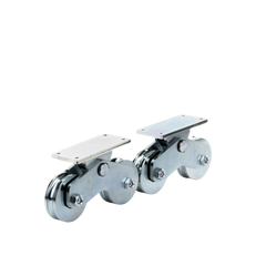 Rueda Doble de 12 cm / Capacidad Para Puertas de hasta 1200 kg / Canal Tipo "U"