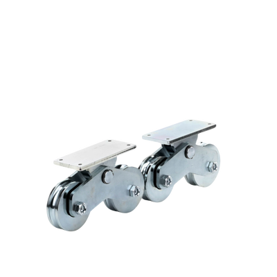 Rueda Doble de 12 cm / Capacidad Para Puertas de hasta 1200 kg / Canal Tipo "U"