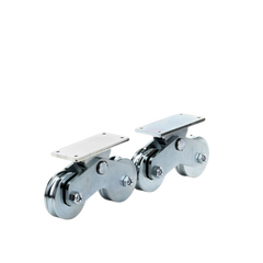 Rueda Doble de 12 cm / Capacidad Para Puertas de hasta 1200 kg / Canal Tipo "U"