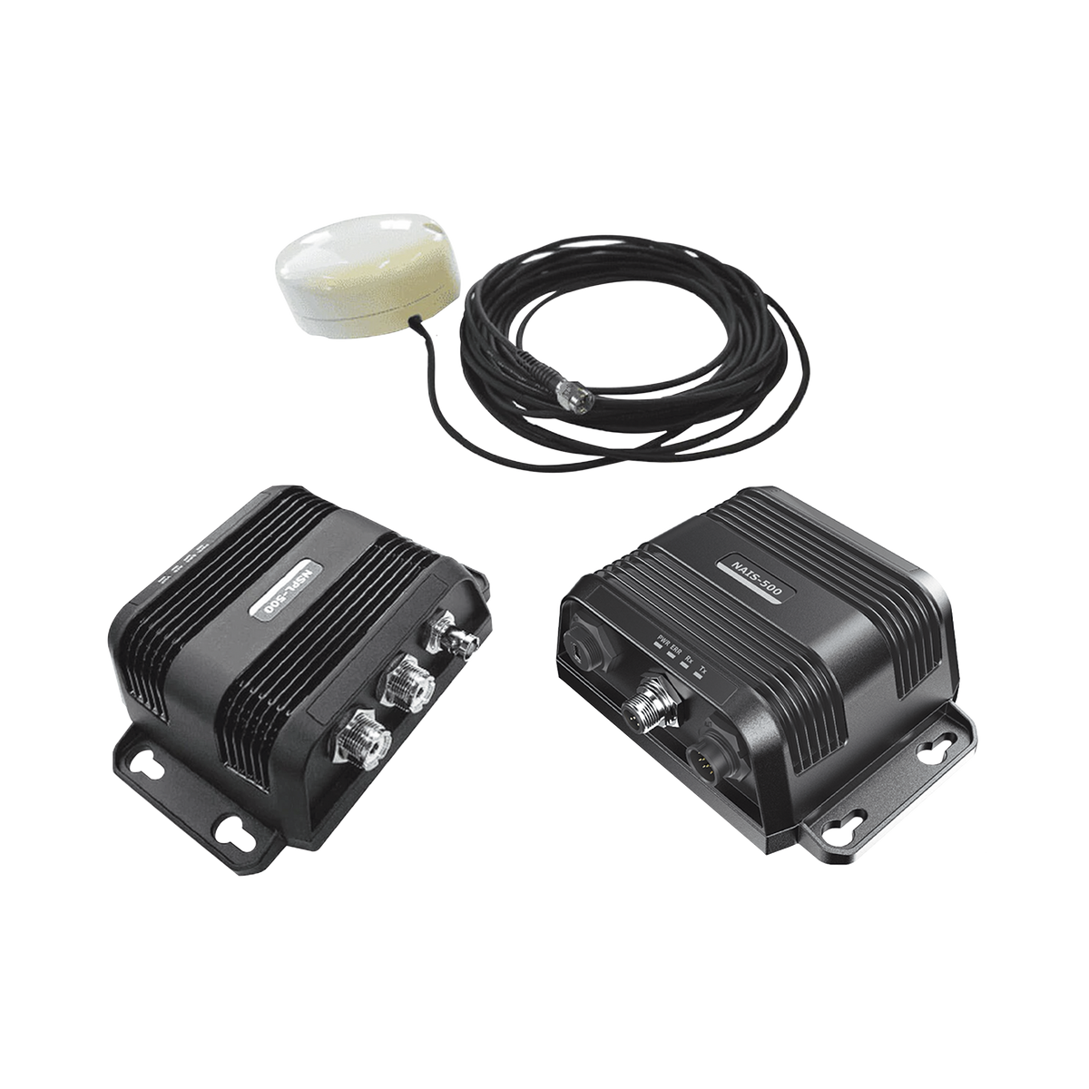 Transpondedor AIS Clase B NAIS 500 / Reducción de Riesgo de Colisión / Compacto y Ligero / Resistente al Agua / Bajo Consumo de Energía / Compatible con B&G, Simrad y Lowrance MFD / Incluye NSPL500 y GPS-500