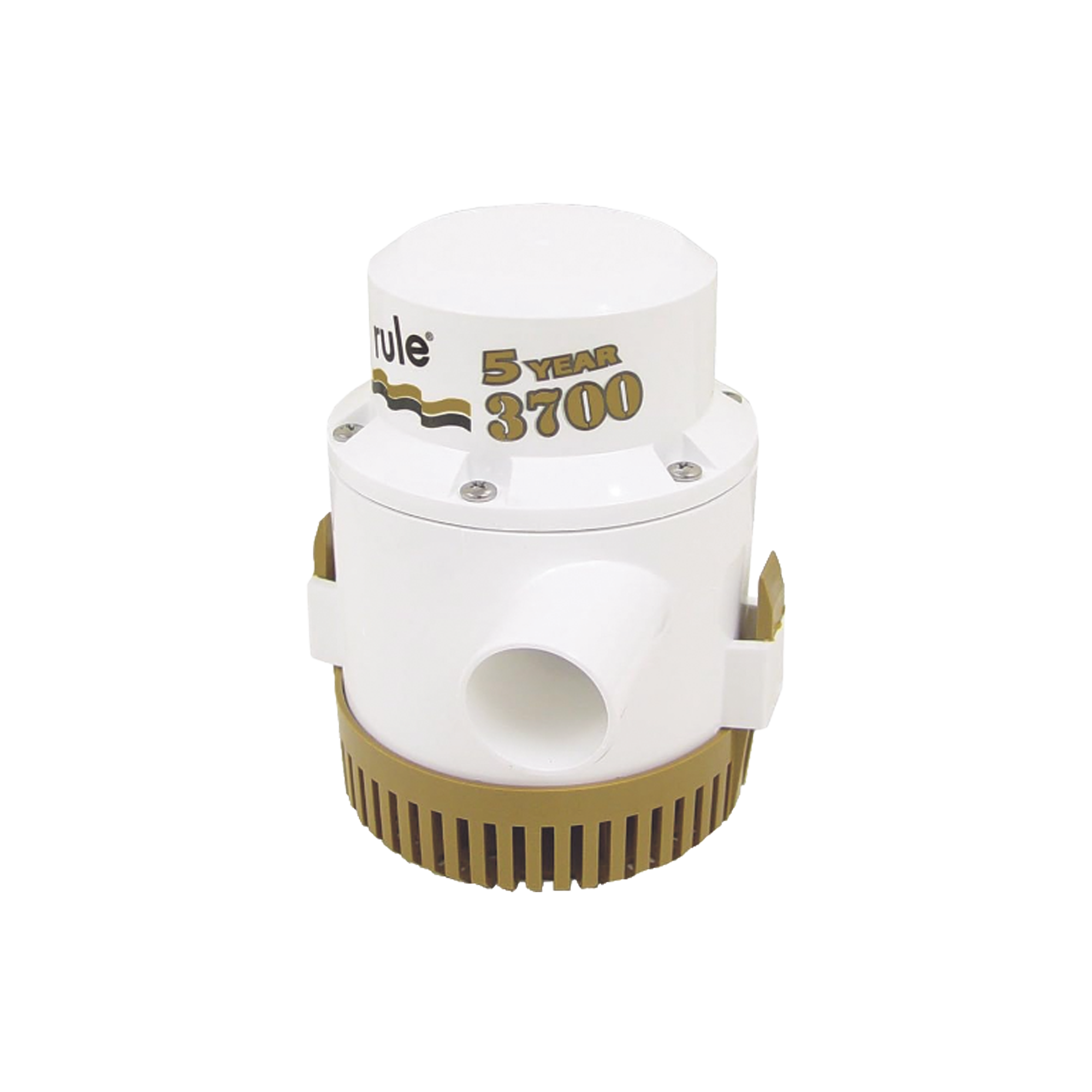 Bomba sumergible de achique serie gold de 3700 galones por hora a 12 Volts de corriente directa.