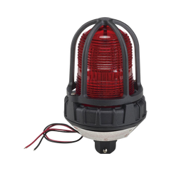 Luz estroboscópica para ubicaciónes peligrosas,  montaje tipo tubo, 12-24 VCD, color Rojo