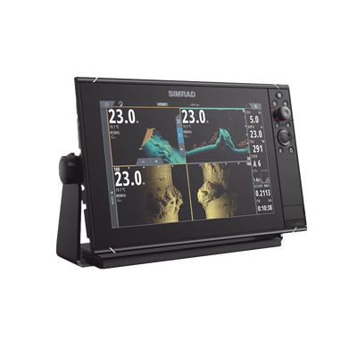 Pantalla Náutica NSS12 evo3S / Pantalla SolarMAX IPS 12 Pulgadas / Procesador iMX 8 / Ecosonda Integrada 1kW CHIRP / Conectividad Inalámbrica / Cartografía C-MAP® Preinstalada / Compatibilidad con Accesorios Simrad / Montaje Flush