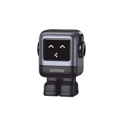Cargador Mini GaNRobot 30W serie UNO | 1 USB-C de Carga Rápida | Tecnología GaN II | Multiprotocolo PD/QC/SCP/FCA | Carga Inteligente | Pantalla LED | Zapato Magnético Extraíble | Thermal Guard | Color Negro.