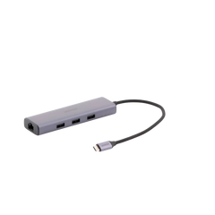 HUB USB-C (Docking Revodok) 6 en 1 | 3 Puertos USB-A 3.0 (5 Gbps) | USB-C PD 100W | HDMI 4K@30Hz | Entrada 1 RJ45 (Gigabit Ethernet) | Chip de Última Generación | Potente Disipación de Calor |  Caja de Aluminio.