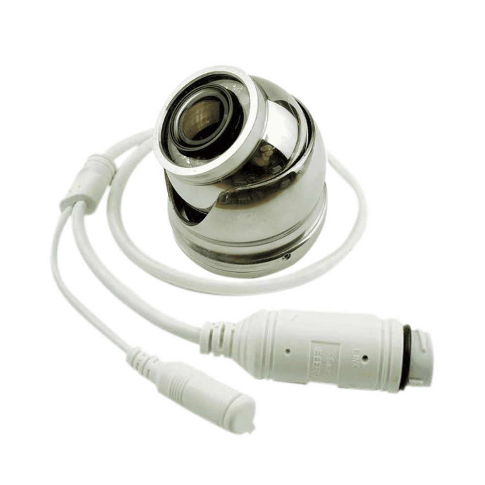 Cámara Marina IP CAM-1 / Resolución 1920x1080 / Lente Gran Angular 1.8 mm / IR LEDs 10 mts / Carcasa Acero Inoxidable 316 / POE o 12V / Compatible con Simrad NSSevo3™/3S™ y NSOevo3™/3S™