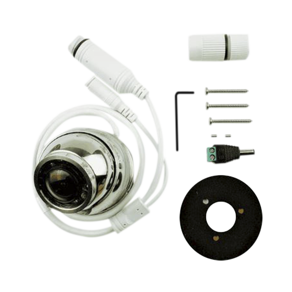 Cámara Marina IP CAM-1 / Resolución 1920x1080 / Lente Gran Angular 1.8 mm / IR LEDs 10 mts / Carcasa Acero Inoxidable 316 / POE o 12V / Compatible con Simrad NSSevo3™/3S™ y NSOevo3™/3S™