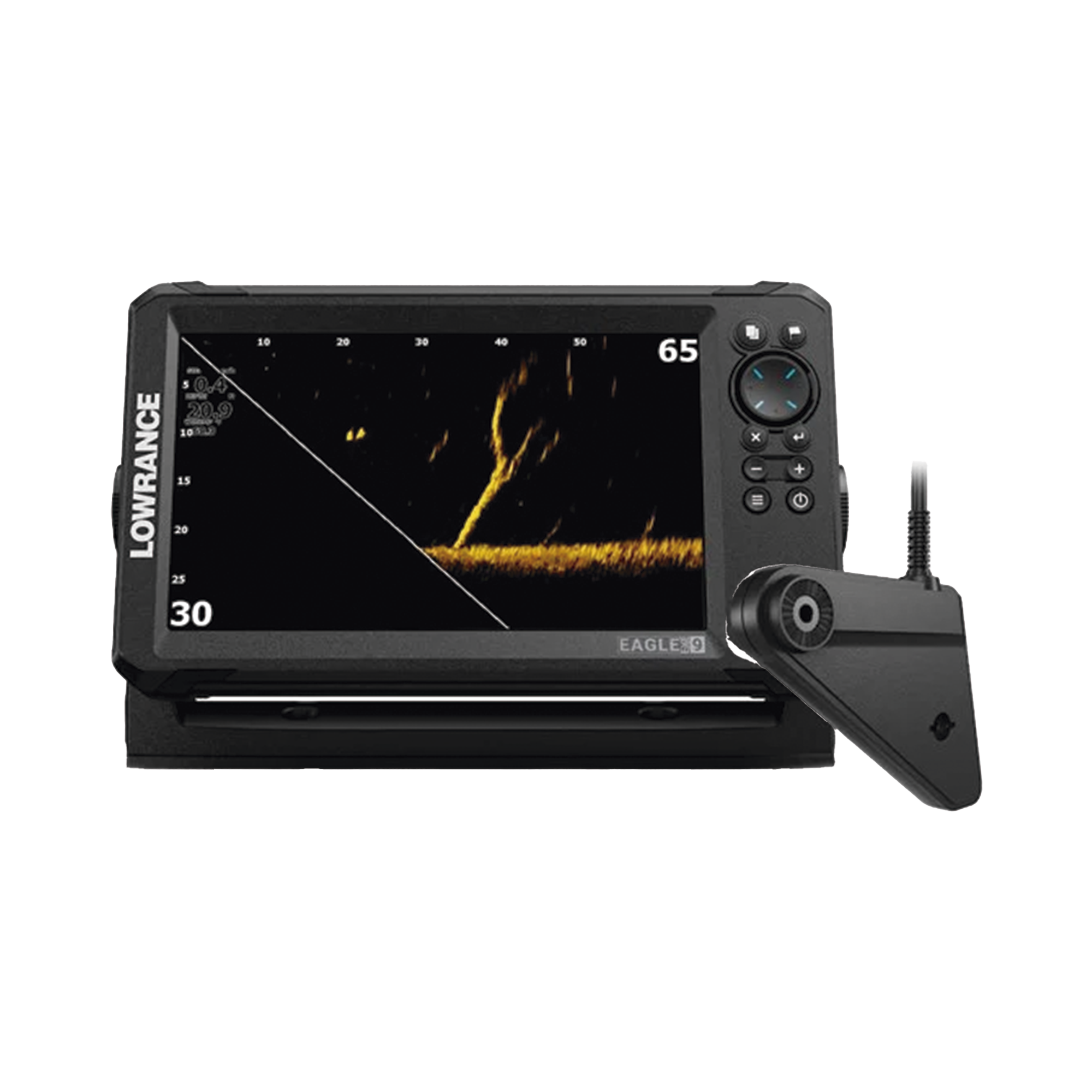 Eagle eye 9 ecosonda en pantalla horizontal IPS de 9 pulgadas, incluye transductor ojo de águila