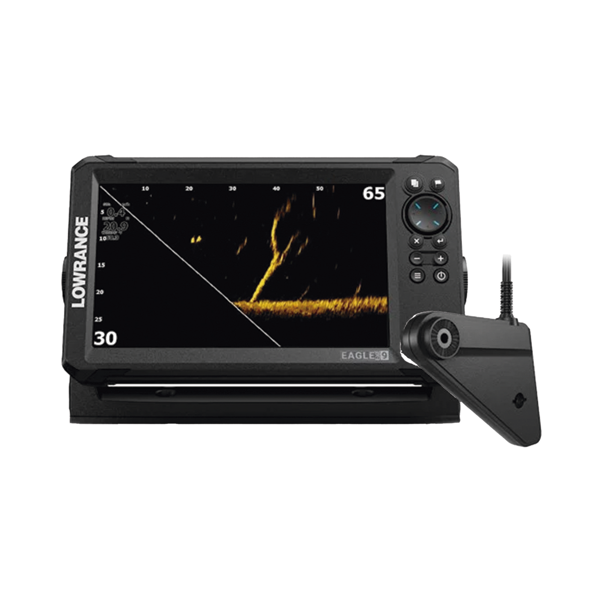 Eagle eye 9 ecosonda en pantalla horizontal IPS de 9 pulgadas, incluye transductor ojo de águila