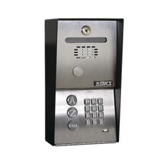 Audioportero Telefónico DKS Con Directorio / 100 Números Telefónicos / Control Para 2 Puertas / Gabinete Para Sobreponer / Marcación a 16 Digitos / Linea análoga o digital