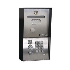 Audioportero Telefónico DKS Con Directorio / 100 Números Telefónicos / Control Para 2 Puertas / Gabinete Para Sobreponer / Marcación a 16 Digitos / Linea análoga o digital