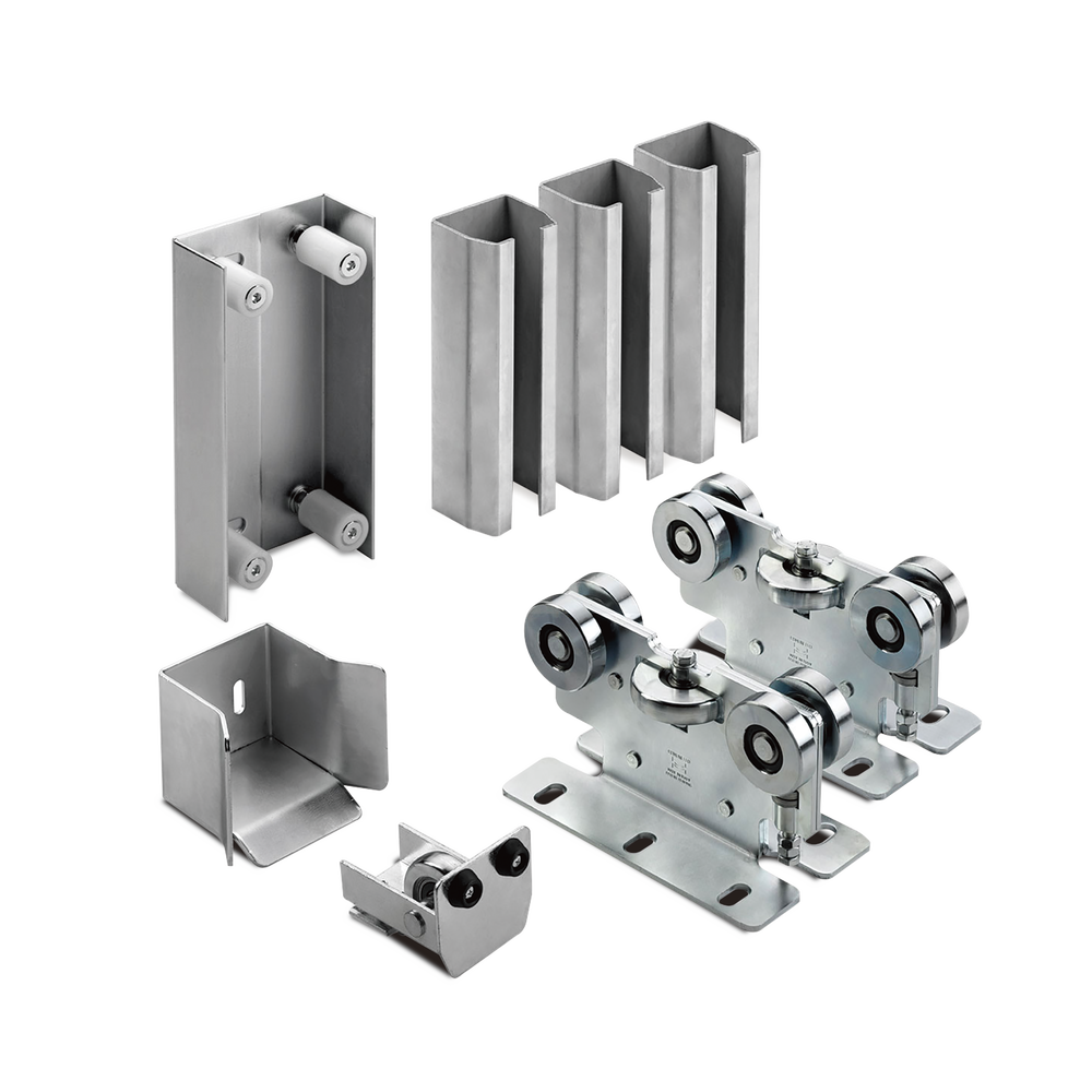 KIT para puertas autoportantes de hasta 3 m y 600 kg con guia para puertas corredizas