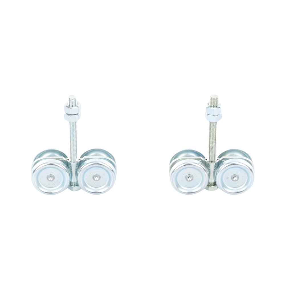 ECO KIT 4C - M / Kit de Carretillas de Cuatro Ruedas / Carga Soportada de 150 lbs / Incluye Dos Carretillas Para Puertas Colgantes