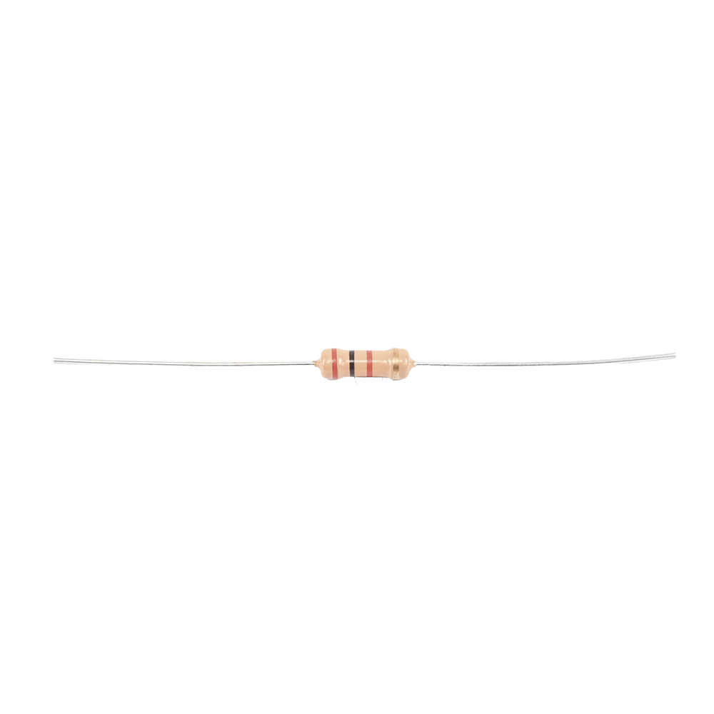 Resistencia de 2 k Ohm 1/2 Watt, 5% Axial, Película de Carbón.