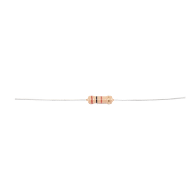 Resistencia de 2 k Ohm 1/2 Watt, 5% Axial, Película de Carbón.