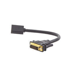 Convertidor DVI macho a HDMI Hembra | Bidireccional | DVI 24+1 | 1080P@60Hz | Cable de 22cm | Negro.