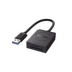 Lector de tarjetas USB-A 3.0 a MicroSD (TF) / SD | 5Gbps | Soporta hasta 2TB | Soporta Windows/Mac OS/Linux/Android | Lectura de Tarjetas Simultánea | No Requiere Controlador | Cable de 15cm.