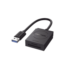 Lector de tarjetas USB-A 3.0 a MicroSD (TF) / SD | 5Gbps | Soporta hasta 2TB | Soporta Windows/Mac OS/Linux/Android | Lectura de Tarjetas Simultánea | No Requiere Controlador | Cable de 15cm.